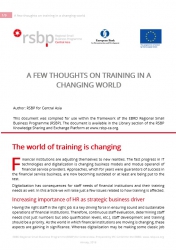 A few thoughts on training in a changing world